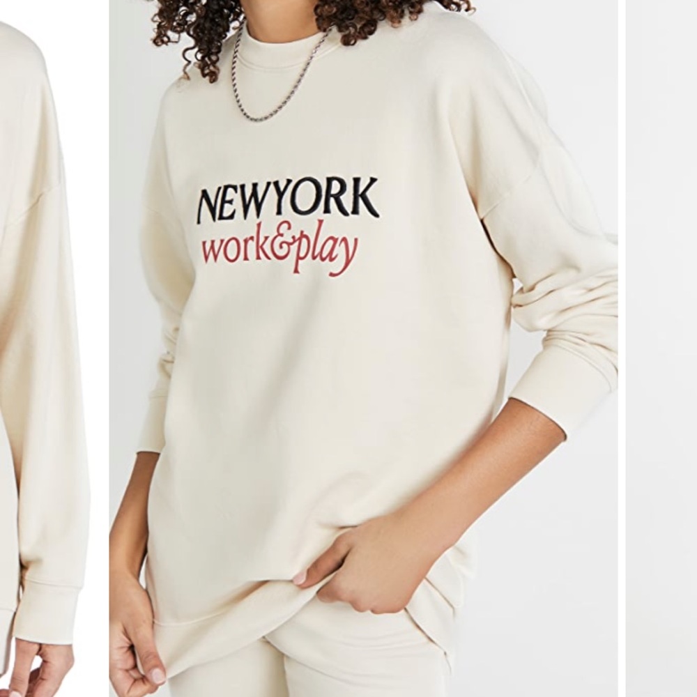 Frame NY Work & Play Sweatshirt, size small
